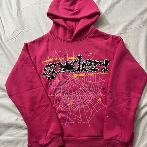 Sp5der P*NK V2 Hoodie Pink